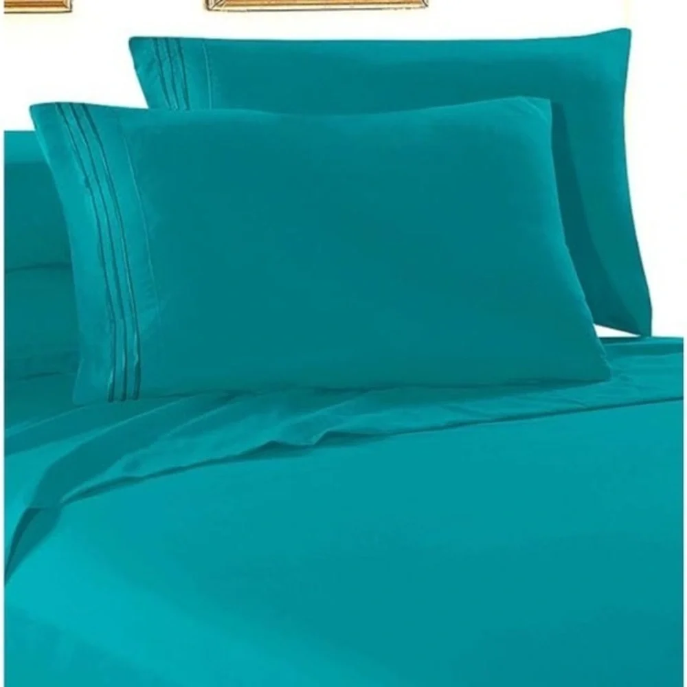 Elegant Comfort Teal King Pillowcase Set – Ultra Soft Microfiber, 2-Piece, NWT
